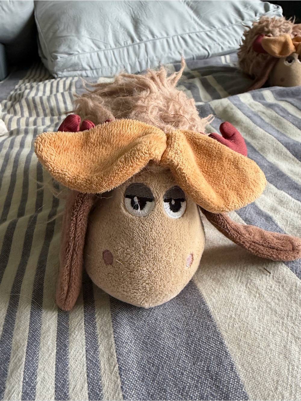 RARE Bark Box Fred the Reindeer Grinch Dog Toy Spiky Ball